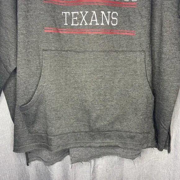 NWT Houston Texans NFL Apparel Raw Hem Hoodie Gray Sweatshirt Women’s Plus 3X - Picture 4 of 11